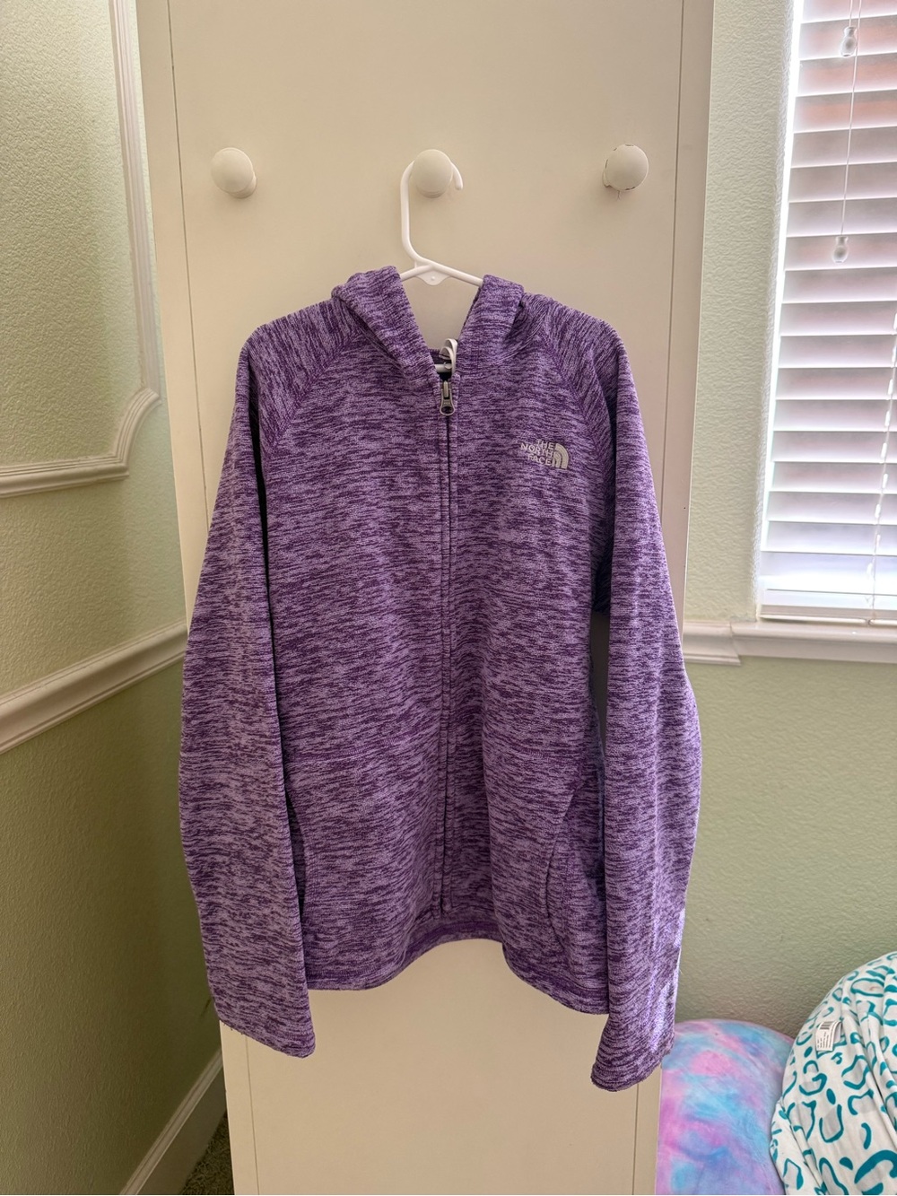 The North Face Kids Heather Purple Hooded Full-Zip Jacket